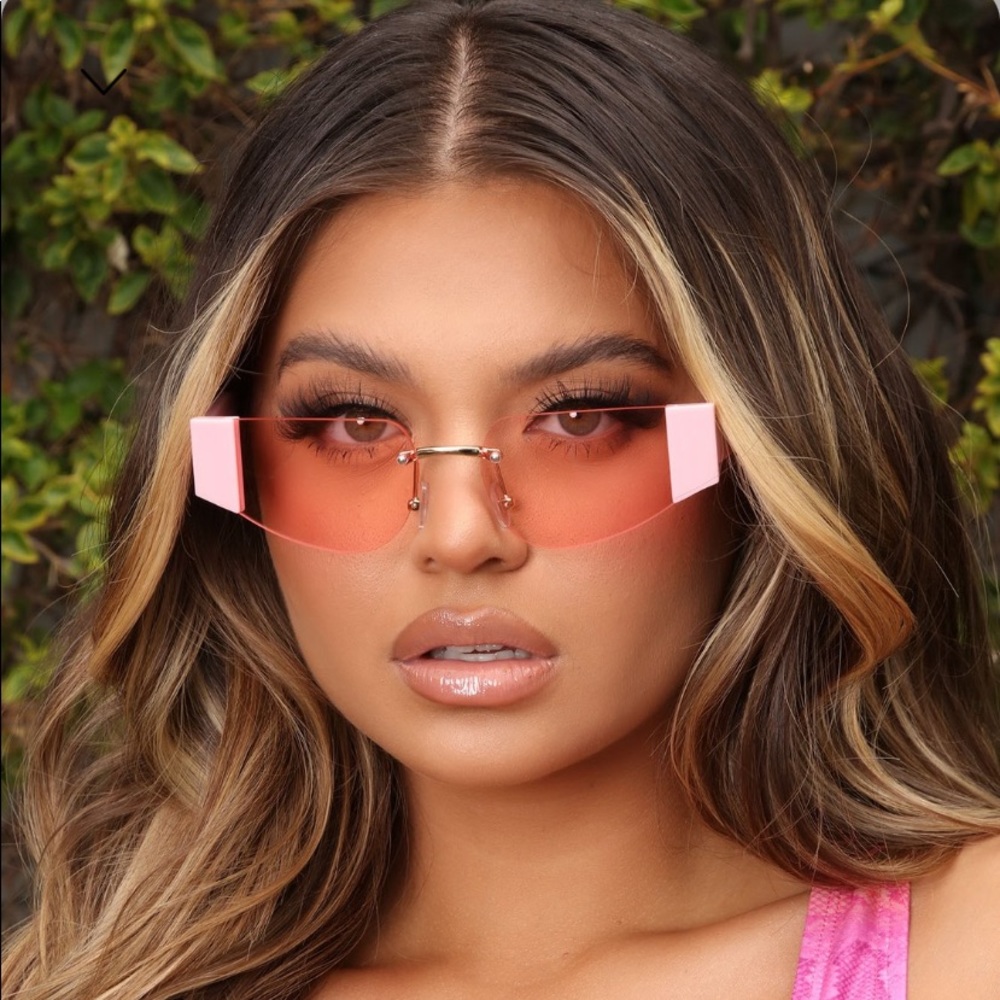 Pink Fashion Nova sweet tooth sunglasses